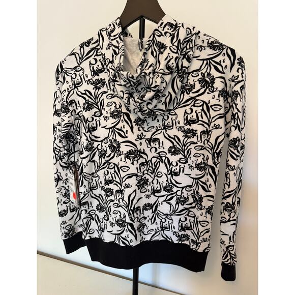 NWT Nordstrom by Cristina Martinez Black and White Hoodie Women's Small - Picture 5 of 5